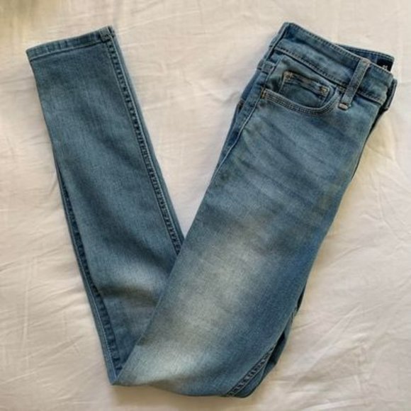 Hollister High-Rise Medium Wash Jean Leggings - Picture 1 of 3